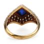Vintage French Certified Burma Natural No-Heat Sapphire diamond Ring 