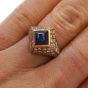 Vintage Certified Burma Natural No-Heat Sapphire diamond Ring 