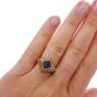 Vintage Certified Burma Natural No-Heat Sapphire diamond Ring 
