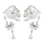 Stefan Hafner Diamond South sea Pearl 18K Gold Floral Earrings 