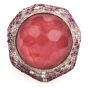 VASARI Designer Diamond Ruby Tourmaline 18K Gold Cocktail Ring