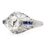 Estate Diamond Opal Platinum Cocktail Ring 