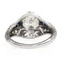 Estate Diamond Opal Platinum Cocktail Ring 