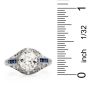 Estate Diamond Opal Platinum Cocktail Ring 