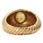 Retro Vintage Chrysoberyl Cats Eye 18K Gold Textured Men Ring