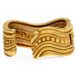 Vahe Naltchayan Vintage Diamond Heavy 18K Gold 80s Curved Bangle Bracelet 