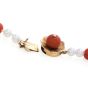 GIA Natural No Dye Coral Pearl 14K Gold Graduated Long Beaded Necklace