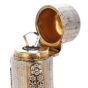 Antique 1800s GIA Blue Sapphire Diamond Fine Silver Collectible Perfume Bottle 