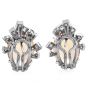 Vintage GIA 10.60cts  Imperial Topaz Diamond 18K Gold Earrings 