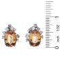 Vintage GIA 10.60cts  Imperial Topaz Diamond 18K Gold Earrings 