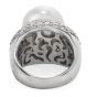 Extraordinary South Sea Pearl 3.97ct Diamond Platinum Cluster Cocktail Ring