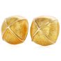 David Webb Enamel 18K Yellow Gold Dome Clip On Earrings 