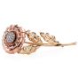 Cartier Vintage Diamond 14K Rose Gold Flower Brooch Pin 