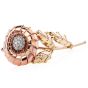 Cartier Vintage Diamond 14K Rose Gold Flower Brooch Pin 