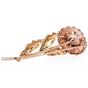 Cartier Vintage Diamond 14K Rose Gold Flower Brooch Pin 