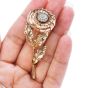 Cartier Vintage Diamond 14K Rose Gold Flower Brooch Pin 