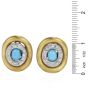 Estate Diamond 4.90ct Turquoise 18K Gold Elegant Large Earrings 