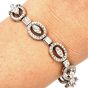 Estate Diamond 18K Gold Oval Style Link Bracelet-Dover Jewelry