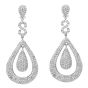 Estate 11.22 carats Diamond Gold Floral Large Drop Earrings