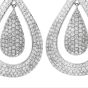Estate 11.22 carats Diamond Gold Floral Large Drop Earrings