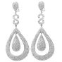 Estate 11.22 carats Diamond Gold Floral Large Drop Earrings