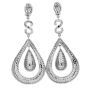 Estate 11.22 carats Diamond Gold Floral Large Drop Earrings