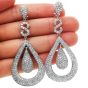 Estate 11.22 carats Diamond Gold Floral Large Drop Earrings