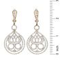 Estate 6.00Cts Diamond Gold Open Majestic Crown Dangle Drop Earrings