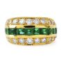 Tiffany & Co Diamond Emerald 18K Gold Channel Set Band Ring 