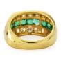 Tiffany & Co Diamond Emerald 18K Gold Channel Set Band Ring 