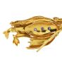 Vintage Sapphire 18K Gold Engraved Penguin Pin Brooch 