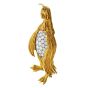 Vintage Diamond 18K Gold Platinum Penguin Pin Brooch 
