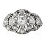 Antique Deco 1.10cts Old European Cut Diamond Platinum Engagement Ring