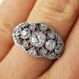 Antique Deco 1.10cts Old European Cut Diamond Platinum Engagement Ring