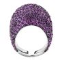 Modern10.50cts Pink Sapphire Diamond 18K Gold Wide Cocktail Ring 