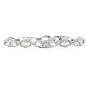 Vintage Diamond Platinum Elegant Geometric Link Bracelet-Dover Jewelry