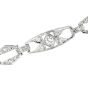Vintage Diamond Platinum Delicate Geometric Link Bracelet
