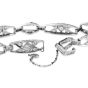 Vintage Diamond Platinum Elegant Geometric Link Bracelet-Dover Jewelry
