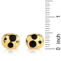 Vintage Retro Onyx 18K Yellow Gold Black Dot Tuxedo Cufflinks