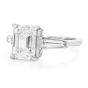 3.41cts GIA Emerald-Cut Diamond Baguette Platinum Engagement Ring