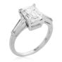 3.41cts GIA Emerald-Cut Diamond Baguette Platinum Engagement Ring
