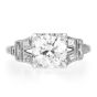 GIA 1.42 Carat Diamond Platinum Vintage Deco Engagement Ring