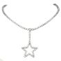 Diamond 18K White Gold Riviera Star Tennis Link Necklace