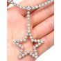 Diamond 18K White Gold Riviera Star Tennis Link Necklace