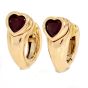 Piaget Red Garnet 18K Gold Heat Clip On Earrings