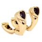 Piaget Red Garnet 18K Gold Heat Clip On Earrings