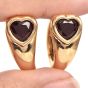 Piaget Red Garnet 18K Gold Heat Clip On Earrings