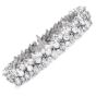 20.11ct Diamond Platinum Cluster Floral Link Bracelet