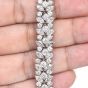 20.11ct Diamond Platinum Cluster Floral Link Bracelet