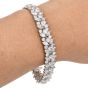 20.11ct Diamond Platinum Cluster Floral Link Bracelet